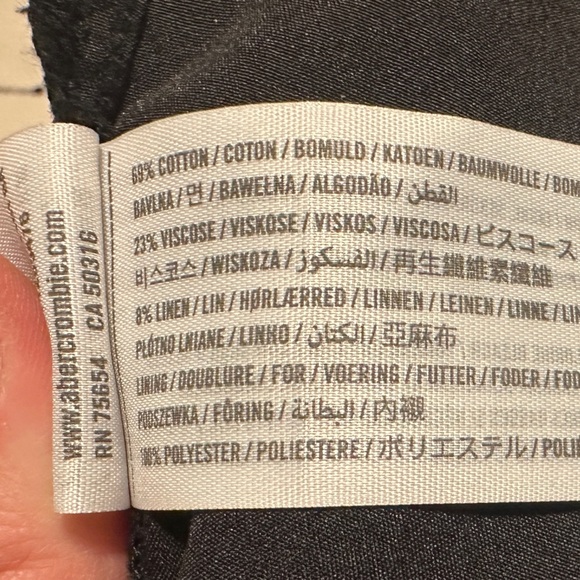 Hollister Floral Print Black Lined Button Mini Dress Size Medium Womens - Picture 9 of 10